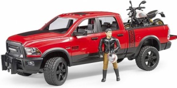 Bruder Dodge RAM 2500 Power Wagon with a trailer and a motorcycle Ducati 02502