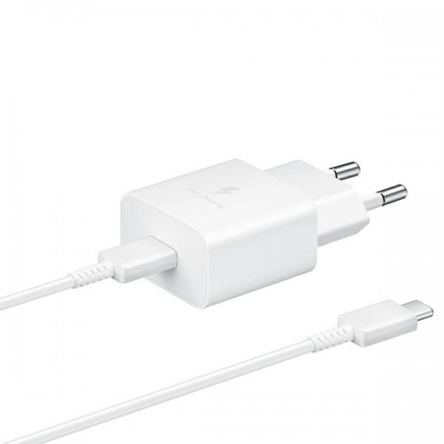 Samsung EP-T1510XWEGEU 15W Oriģināls Tīkla Lādētājs + USB-C kabelis balts (EU Blister) image 1