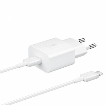 Samsung EP-T1510XWEGEU 15W Oriģināls Tīkla Lādētājs + USB-C kabelis balts (EU Blister)