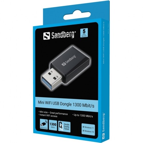 Sandberg 134-41 Mini WiFi Dongle 1300Mbit/s image 5