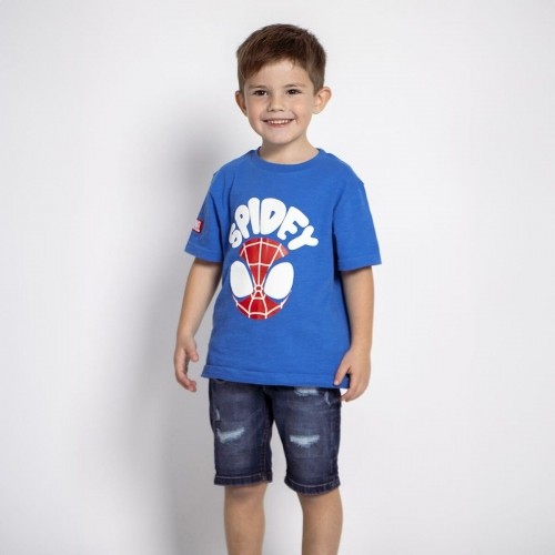 Krekls ar Īsām Piedurknēm Bērniem Spidey Zils image 5