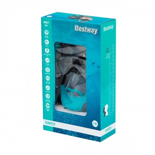 Детские очки для ныряния с трубкой Bestway Синий Чёрный Разноцветный L/XL image 4
