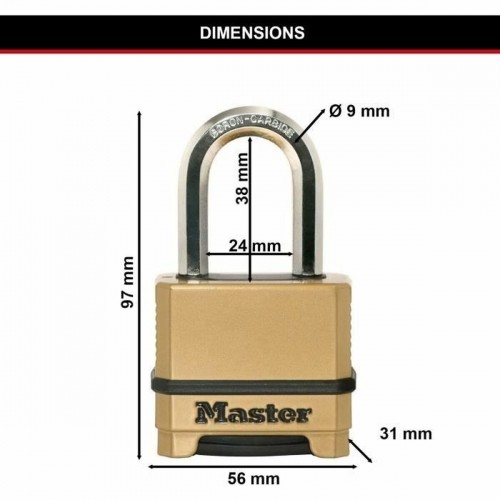 Kombinēšanas piekaramā atslēga Master Lock image 2