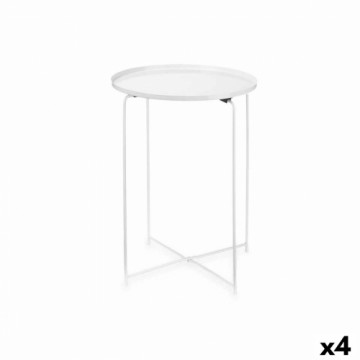 Gift Decor Mazs galdiņš Balts Metāls 35 x 50,5 x 35 cm Apaļa (4 gb.)