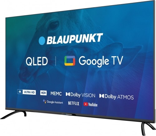 TV 50" Blaupunkt 50QBG7000S 4K Ultra HD QLED, GoogleTV, Dolby Atmos, WiFi 2,4-5GHz, BT, black image 2