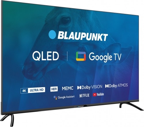 TV 50" Blaupunkt 50QBG7000S 4K Ultra HD QLED, GoogleTV, Dolby Atmos, WiFi 2,4-5GHz, BT, black image 3