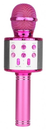 Karaoke microphone with speaker Manta MIC11PK, pink image 1