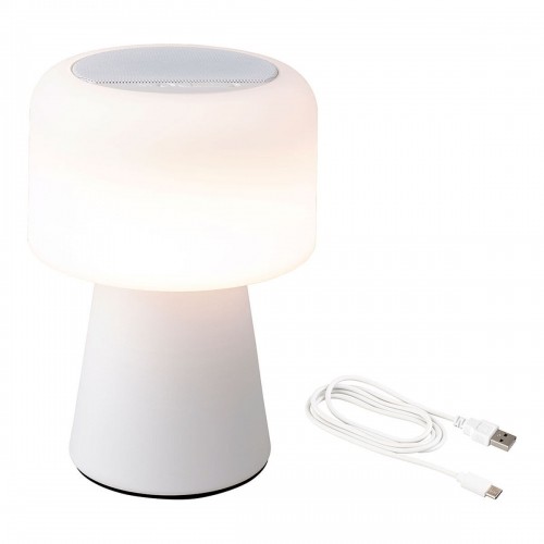LED Lampa ar Bluetooth Skaļruni un Bezvadu Lādētāju Lumineo 894417 Balts 22,5 cm Uzlādējams image 1