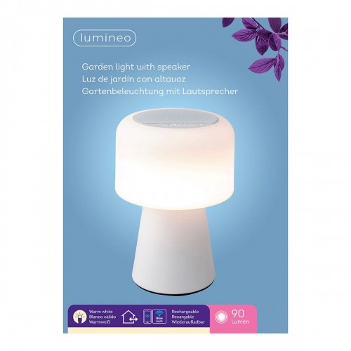 LED Lampa ar Bluetooth Skaļruni un Bezvadu Lādētāju Lumineo 894417 Balts 22,5 cm Uzlādējams image 2