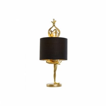 Настольная лампа Home ESPRIT Чёрный Позолоченный Смола 50 W 220 V 28 x 28 x 68 cm (2 штук)