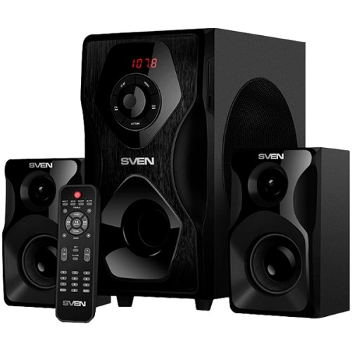 Speakers SVEN MS-2055, black (55W, FM, USB/SD, Display, RC, Bluetooth) image 1