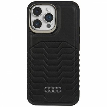 Audi Synthetic Leather MagSafe iPhone 15 Pro Max 6.7" czarny|black hardcase AU-TPUPCMIP15PM-GT|D3-BK