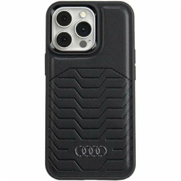 Audi Synthetic Leather MagSafe iPhone 15 Pro 6.1" czarny|black hardcase AU-TPUPCMIP15P-GT|D3-BK