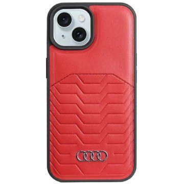 Audi Synthetic Leather MagSafe iPhone 15 | 14 | 13 6.1" czerwony|red hardcase AU-TPUPCMIP15-GT|D3-RD