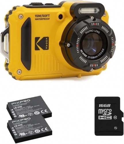 Kodak WPZ2 Yellow + 2 16GB SD Card + 2nd Battery image 1