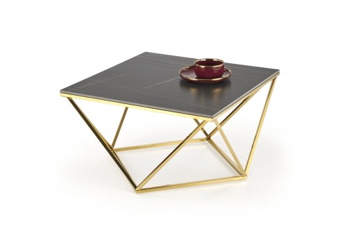 Halmar FELICIA coffe table, black marble / gold image 1