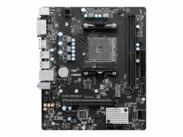 MSI   | B450M-A PRO MAX II | Processor family AMD | Processor socket AM4 | DDR4 | Supported hard disk drive interfaces SATA, M.2 | Number of SATA connectors 4