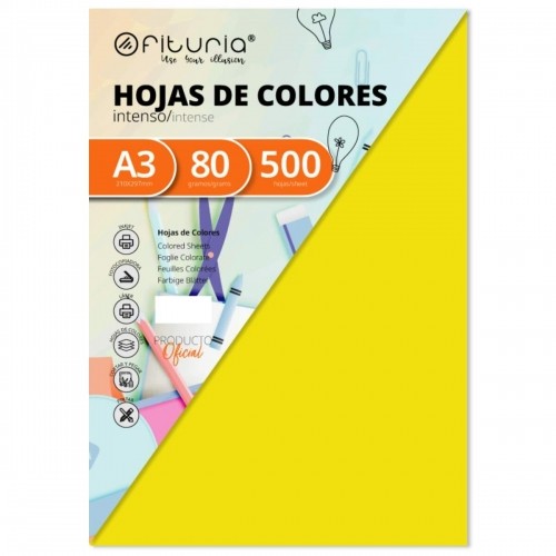 Бумага для печати Fabrisa A3 500 Листья Жёлтый image 1
