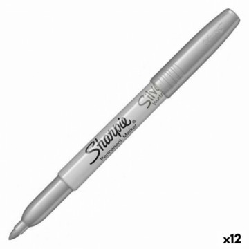 Постоянный маркер Sharpie 1891063 Серебристый 1,4 mm (12 штук)