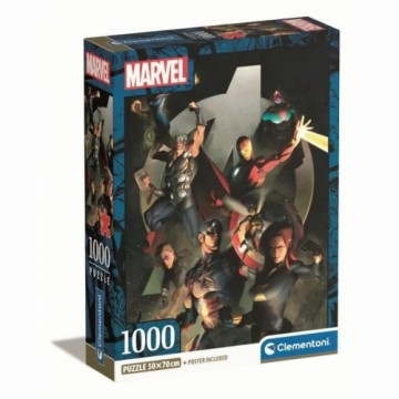 Puzle un domino komplekts Clementoni Marvel Les Avangers 1000 Daudzums