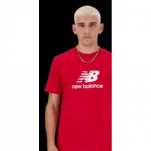 Vīriešu Krekls ar Īsām Piedurknēm New Balance  LOGO MT41502 TRE Sarkans image 2