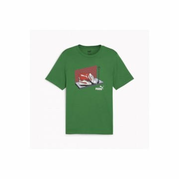 Vīriešu Krekls ar Īsām Piedurknēm Puma SNEAKER BOX TEE 680175 86 Zaļš