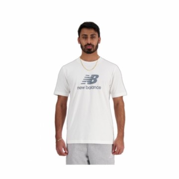 Vīriešu Krekls ar Īsām Piedurknēm New Balance MT41502 WT Balts