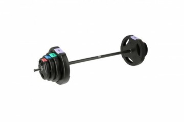 Straight barbell with interchangeable weights ONE FITNESS GSPO40 (17-57-027) composite plates 42 kg Black