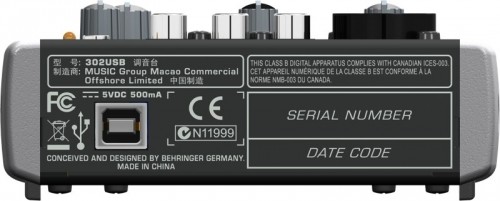 Behringer X302USB audio mixer 5 channels image 2