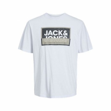 Vīriešu Krekls ar Īsām Piedurknēm Jack & Jones COLOGAN TEE SS 12253442  Balts