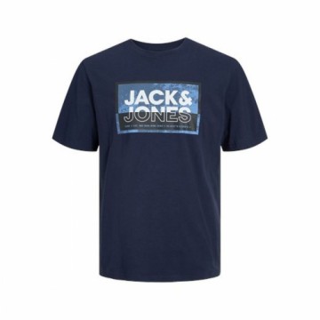 Vīriešu Krekls ar Īsām Piedurknēm Jack & Jones  JCOLOGAN TEE SS 12253442  Tumši Zils