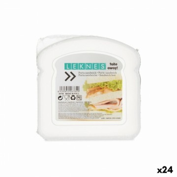 Leknes Контейнер для бутерброда Прозрачный Пластик 12 x 4 x 12 cm (24 штук)