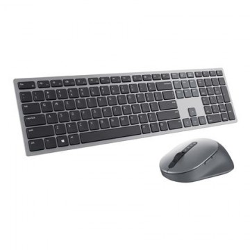 Dell Premier Multi-Device Keyboard and Mouse | KM7321W | Wireless | Ukrainian | Titanium Gray | 2.4 GHz, Bluetooth 5.0