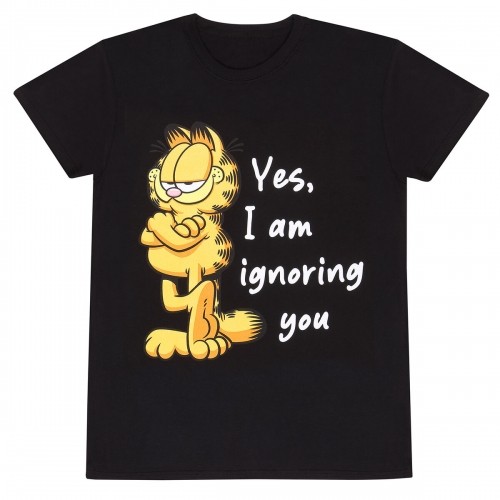 Unisex Krekls ar Īsām Piedurknēm Garfield Ignoring You Melns image 1