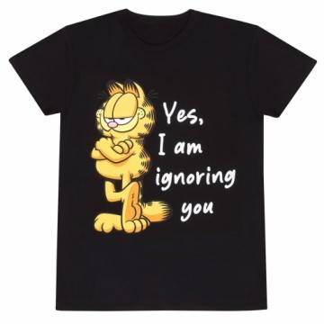 Unisex Krekls ar Īsām Piedurknēm Garfield Ignoring You Melns