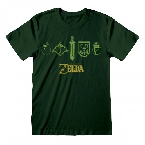 Unisex Krekls ar Īsām Piedurknēm The Legend of Zelda Icons Tumši zaļš image 1
