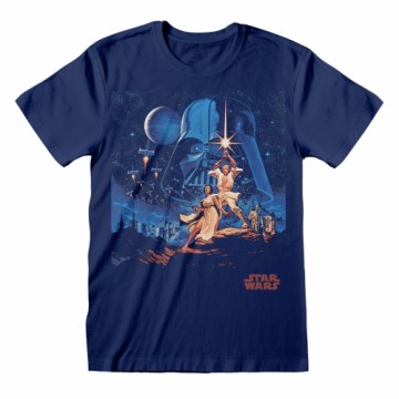 Unisex Krekls ar Īsām Piedurknēm Star Wars New Hope Vintage Melns