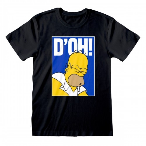 Unisex Krekls ar Īsām Piedurknēm The Simpsons Doh Melns image 1