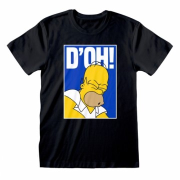 Unisex Krekls ar Īsām Piedurknēm The Simpsons Doh Melns
