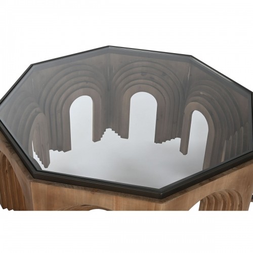 Кофейный столик Home ESPRIT Стеклянный древесина ели 99 x 99 x 46 cm image 5