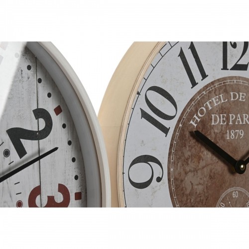 Настенное часы Home ESPRIT Белый Стеклянный Деревянный MDF 40 x 4,5 x 40 cm (2 штук) image 4