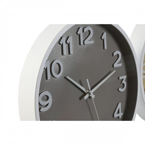 Sienas pulkstenis Home ESPRIT Zils Balts Rozā Sinepes PVC 30 x 4 x 30 cm (3 gb.) image 4