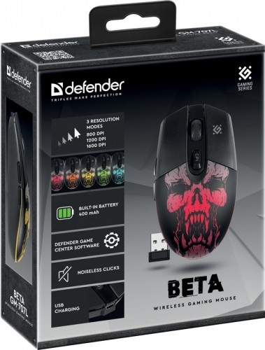 Defender Beta GM-707L mouse Right-hand RF Wireless Optical 1600 DPI image 3