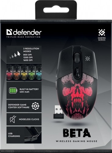 Defender Beta GM-707L mouse Right-hand RF Wireless Optical 1600 DPI image 5