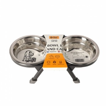 DINGO Bowls on a stand - bowl for dogs and cats - 2 x 400 ml
