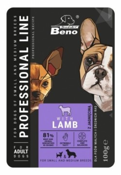 Super Benek SUPER BENO Adult Small and medium Lamb - wet dog food - 100 g