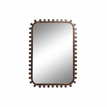 Настенное зеркало Home ESPRIT Чёрный Позолоченный Стеклянный Деревянный MDF Шинный полировщик 44 x 2,5 x 64 cm