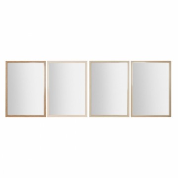 Sienas spogulis Home ESPRIT Balts Brūns Bēšs Pelēks Stikls polistirols 66 x 2 x 92 cm (4 gb.)