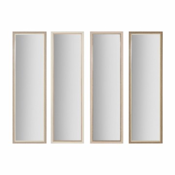 Настенное зеркало Home ESPRIT Белый Коричневый Бежевый Серый Стеклянный полистирол 35 x 2 x 132 cm (4 штук)