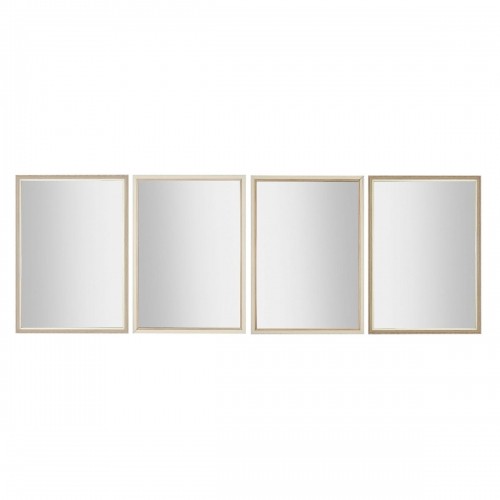 Настенное зеркало Home ESPRIT Белый Коричневый Бежевый Серый Стеклянный полистирол 70 x 2 x 97 cm (4 штук) image 1
